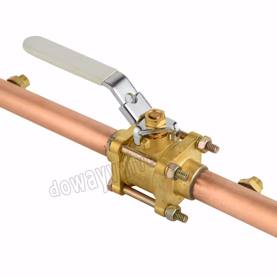 Valve de ligne verrouillable médicale à passage intégral en laiton Cw617n